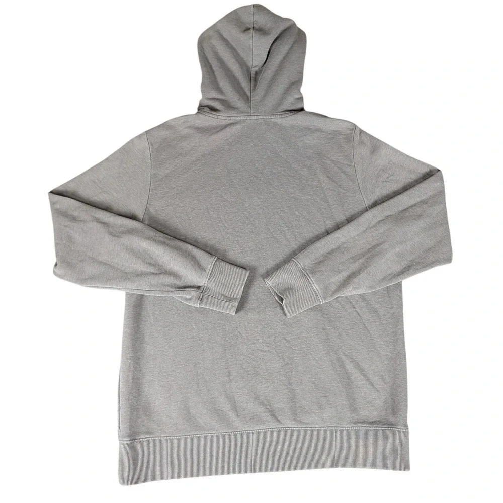 The North Face Mens Grey Never Stop Exploring Red Box Logo Pullover Hoodie L